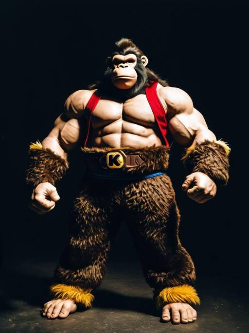 Realistic Man in Chunky Kong Cosplay