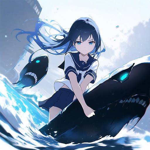 Illustration of Ha-class destroyer, kantai collection in the style of Samidare (hoshi)