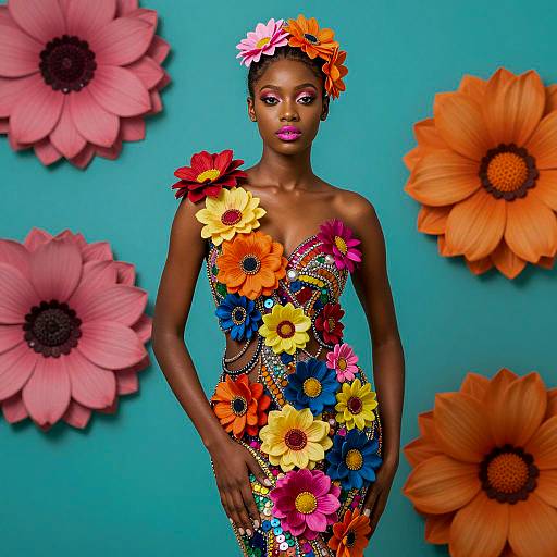 Vibrant Portrait of Young Black Woman