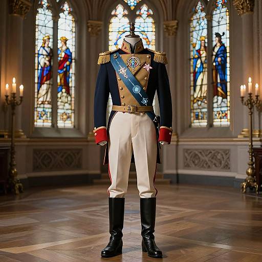 Victorian Fantasy Military Uniform in Palace