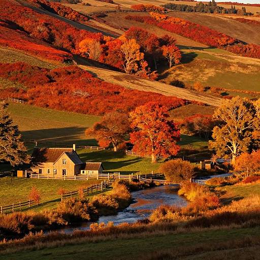 Autumn Countryside Landscape in Stratham