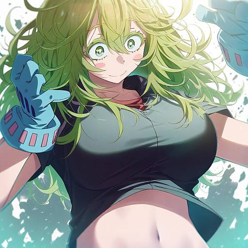 Illustration of Hagakure tooru, boku no hero academia in the style of Kago no tori