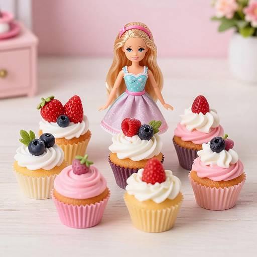 Miniature Mixed Fruit Cupcake Set