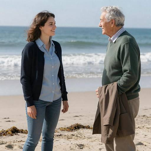 Beach Encounter: A Generational Connection