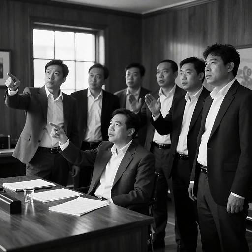 Vintage Black and White Portrait of Men