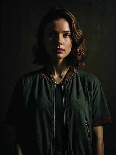 Portrait of Woman in Casual Streetwear