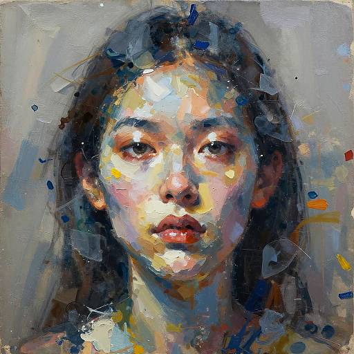 Abstract Blotch Art Portrait