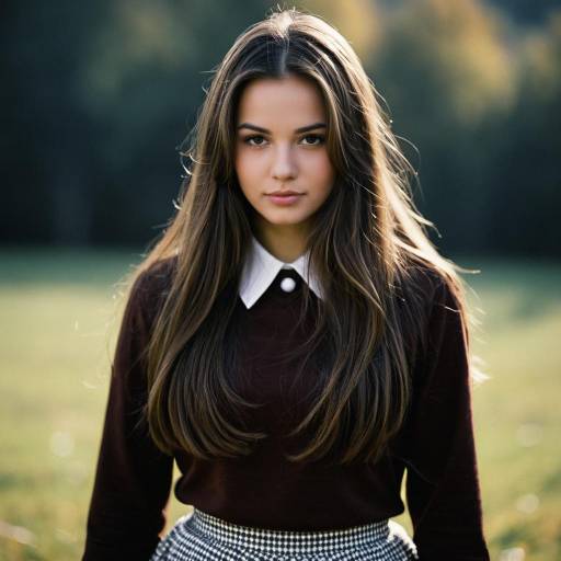 Realistic Costume Girl with Brown Hair