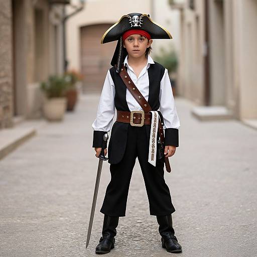 Boy in Musketeer Pirate Costume
