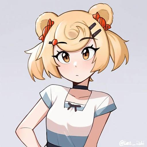 Illustration of Gummy (arknights), arknights in the style of Rob ishi