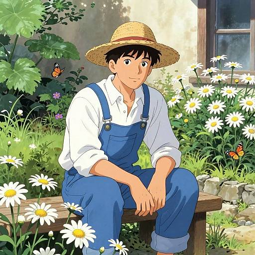 Nostalgic Manga Gardener Scene