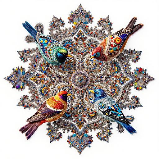 Bird's-Eye Pointillist Filigree Epic Panorama