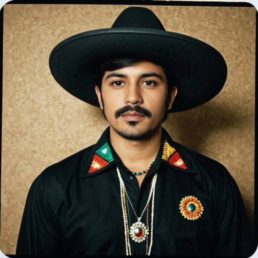 Young Man in Traditional Mexican Costume