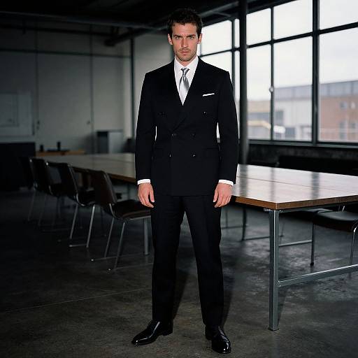 Stylish Man in Industrial Chic Setting