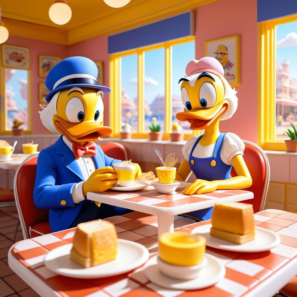 Whimsical Breakfast with Donald and Daisy