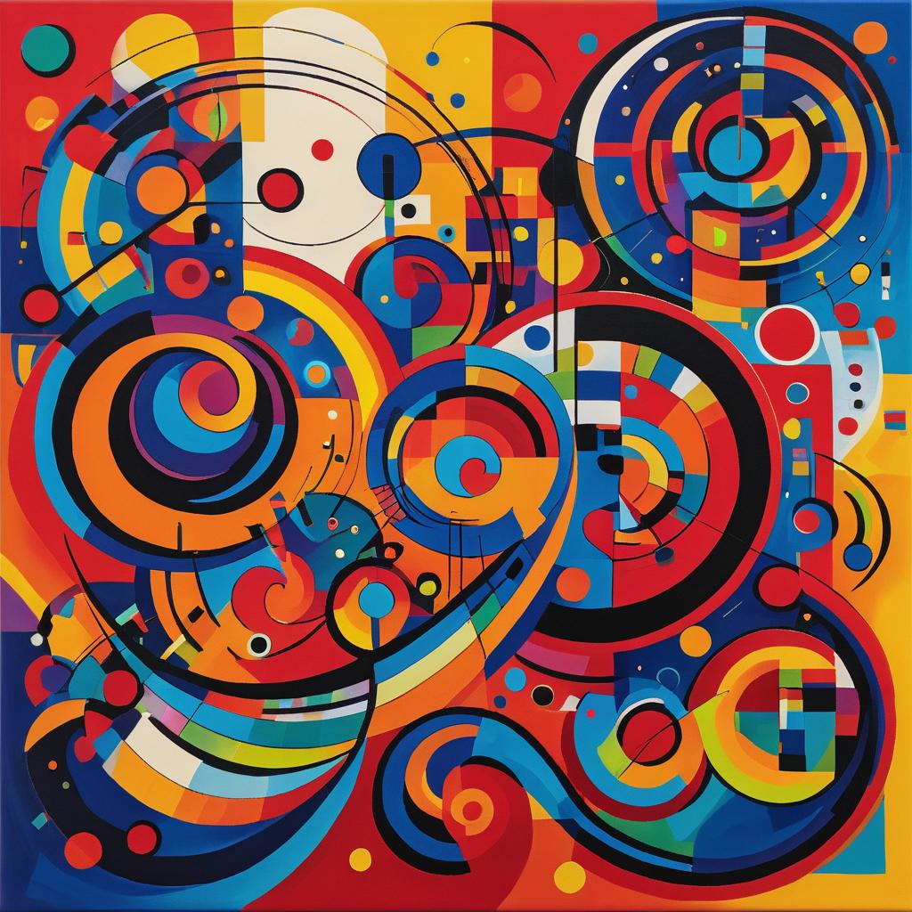 Vivid Kandinsky-Inspired Abstract Music Art