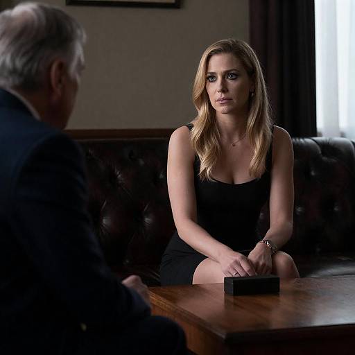 Moody Portrait: Blonde Woman on Couch