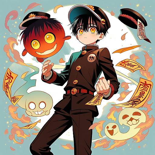 Illustration of Hanako (jibaku shounen hanako-kun), jibaku shounen hanako-kun in the style of Lucknight