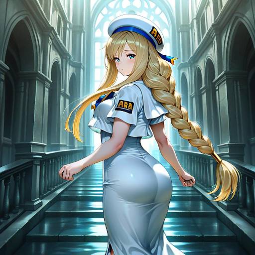 Illustration of Alicia florence, aria (manga) in the style of Bacius