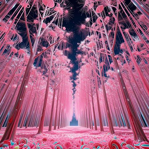 Upside-Down Lollipop Tree Forest