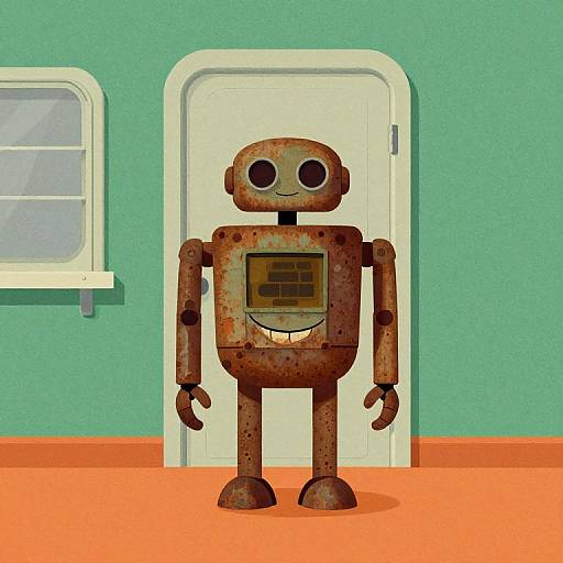 Rusty Android by Vintage Spaceship Door