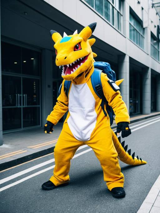 Realistic Agumon Cosplay for Men