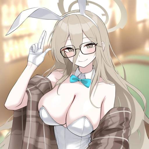 Illustration of Akane (bunny) (blue archive), blue archive in the style of Akisora