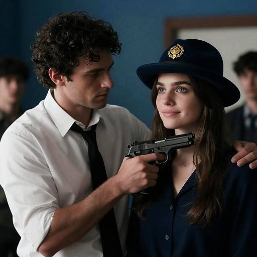 Intense Standoff in Dim Light