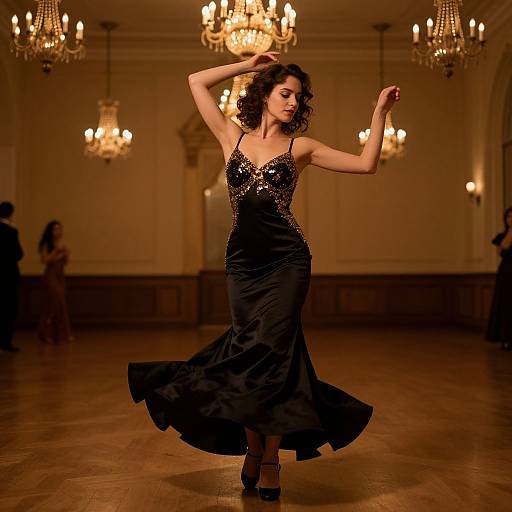 Timeless Glamour in Satin Dress