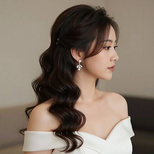 Sophisticated Wedding Hairstyle with Curls