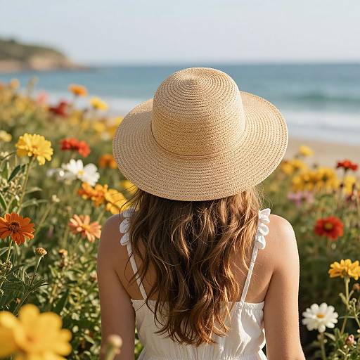 Serene Summer Escape Under Straw Hat