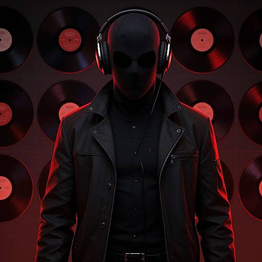 Agent 47 Expressive Portrait with Headphones