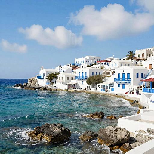 Vibrant Mediterranean Coastal Village