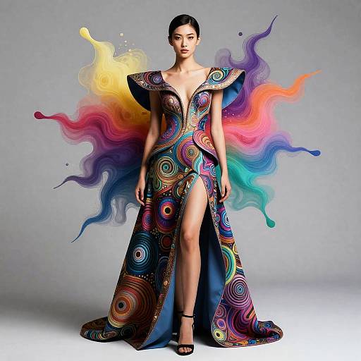 Iridescent Surrealist Couture Explosion