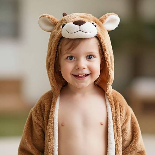 Toddler in Animal Hooded Costume