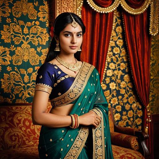 Elegant Young Woman in Traditional Attire