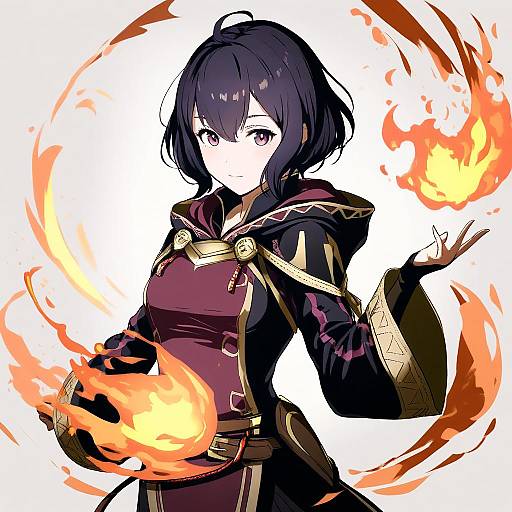Illustration of Morgan (fire emblem), fire emblem in the style of Tama (tamago)