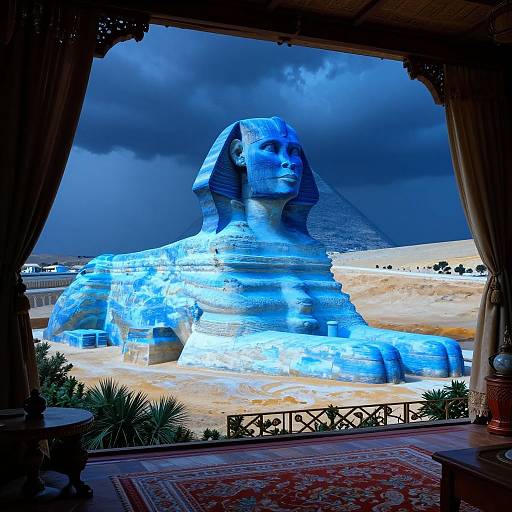 Otherworldly Stormy Beach Landscape