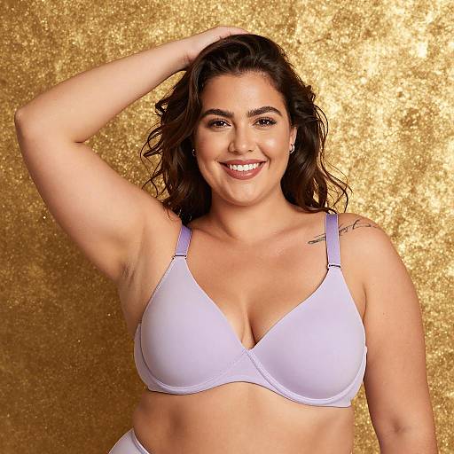 Confident Plus-Size Beauty in Glitter