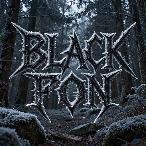 Frosted Black Metal Band Font