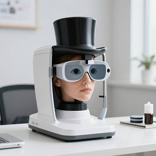 Futuristic Eye Health Scanner Device