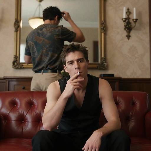 Two Men in Stylish Interior Setting