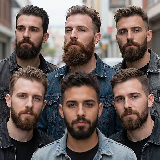 Multicultural Beard Portraits in Urban Setting