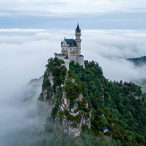 Emerald Mountain with Floating Castle