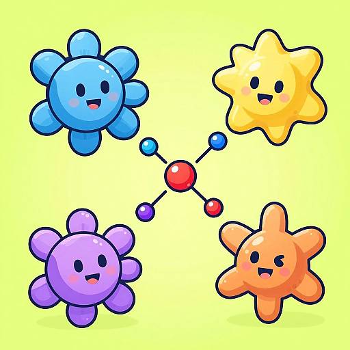 Playful Cartoon Chemical Bonding