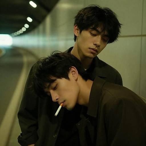 Chill Vibes in a Neon Tunnel