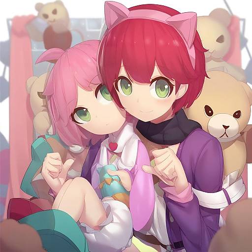 Illustration of Annie (league of legends), league of legends in the style of Ririko (zhuoyandesailaer)