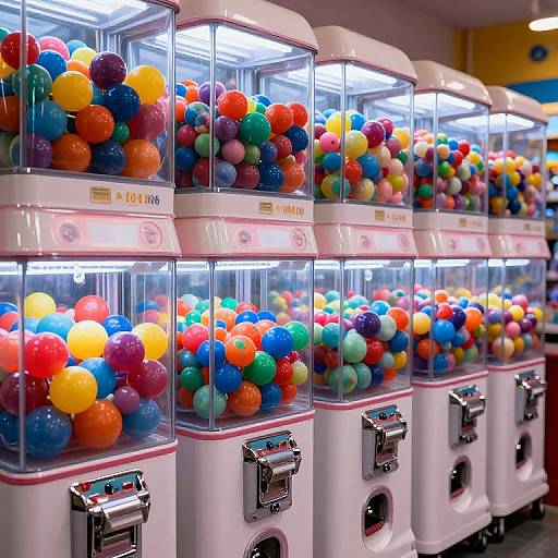 Vintage Gumball Machines with Floating Spheres