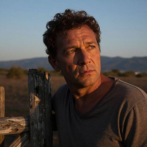 Rugged Mediterranean Man at Dusk