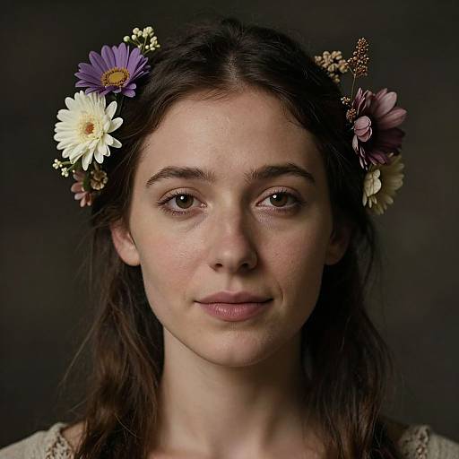 Symmetrical Neanderthal Woman Portrait